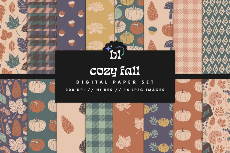 16 Cozy Fall Seamless Patterns