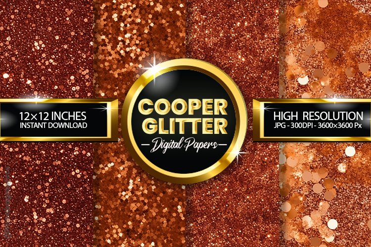 Cooper Glitter Digital Papers - 04 Variations
