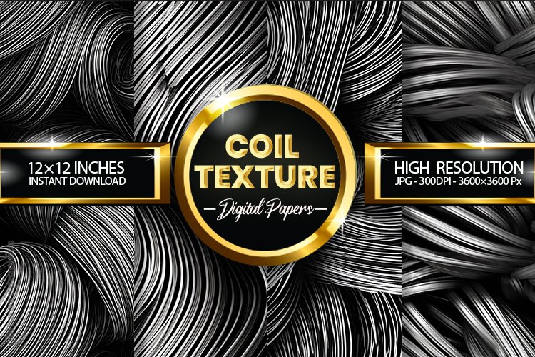 Coil Texture Digital Papers - 04 Variations example image 1