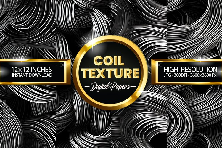Coil Texture Digital Papers - 04 Variations example image 1
