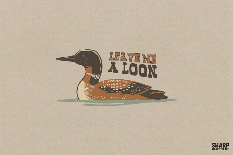 Leave Me A Loon PNG, Funny Sarcastic Introvert Bird Saying,