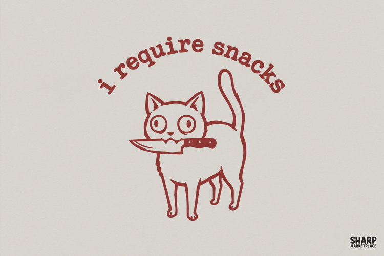 I Require Snacks Shirt PNG, Funny PNG, Trendy PNG Design