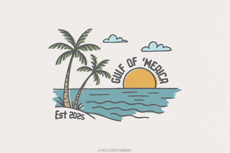 Gulf of merica PNG, Gulf Of Usa, Gulf Beach Retro Png, Gulf example image 1