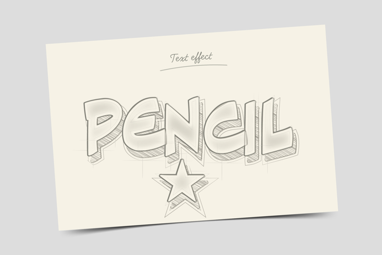 Hand Drawing Pencil Style Text Effect Editable