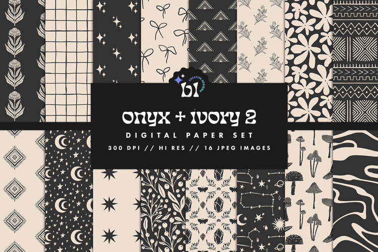 Black And White Scrapbook Paper