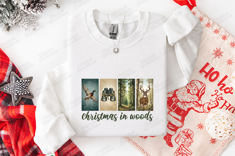 Christmas In Woods SVG | Outdoor Hunting & Wildlife Art