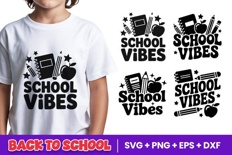 Cute Back to School Vibes SVG PNG