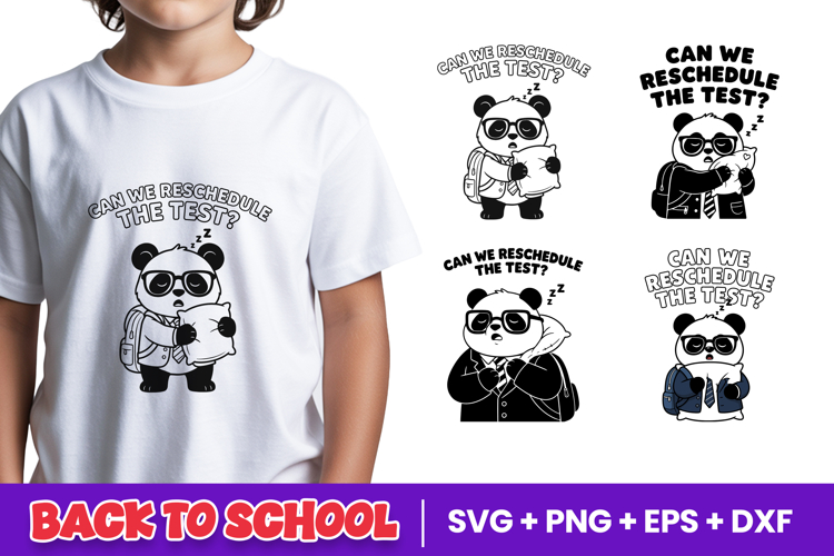 Reschedule The Test Panda School SVG PNG
