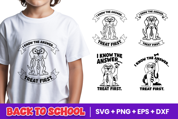 I Know The Answer Treat First Dog SVG PNG