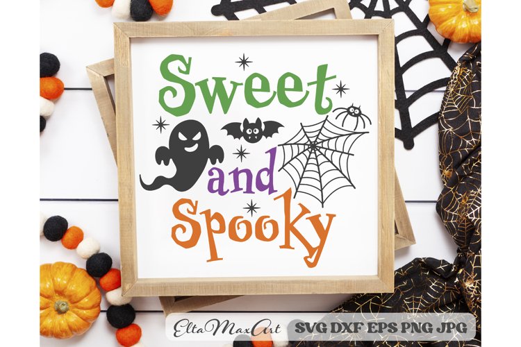 Sweet and Spooky SVG, Halloween Baby SVG, Halloween SVG example image 1