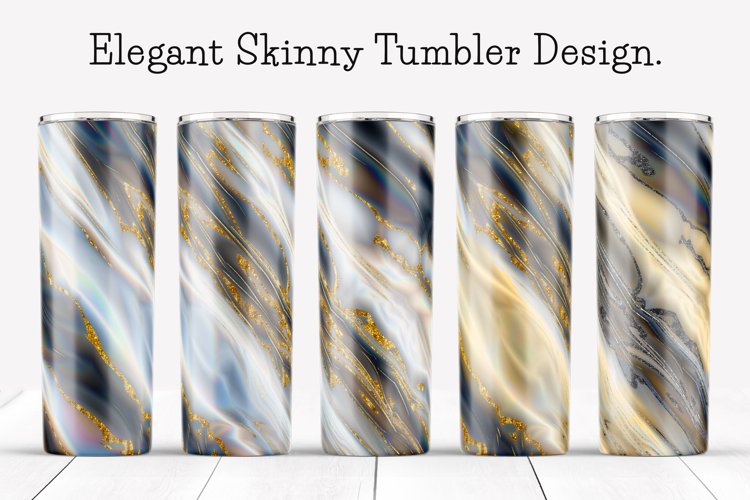 Elegant Skinny Tumbler design Sublimation. 20 oz. example image 1