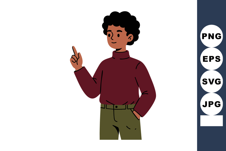 Finger Pointing Clipart Image 4