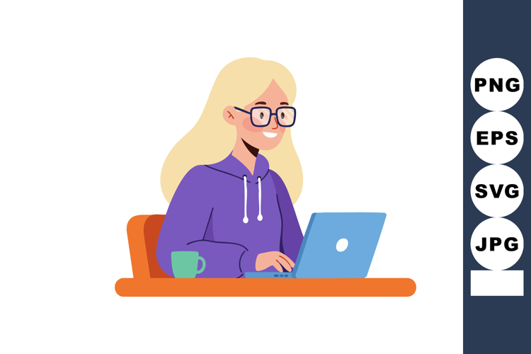 Student Working Clipart Image 15