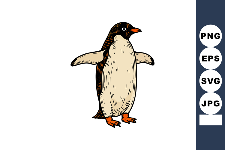 Black And White Penguin Clipart Image 23