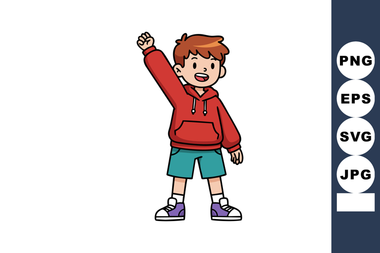 Hand Raising Clipart Image 21