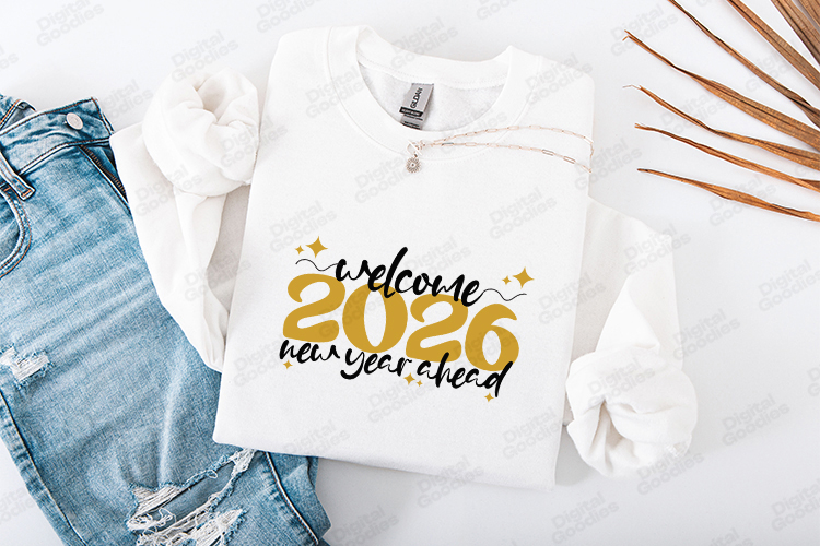 Welcome New Year 2026 SVG Shirt Design