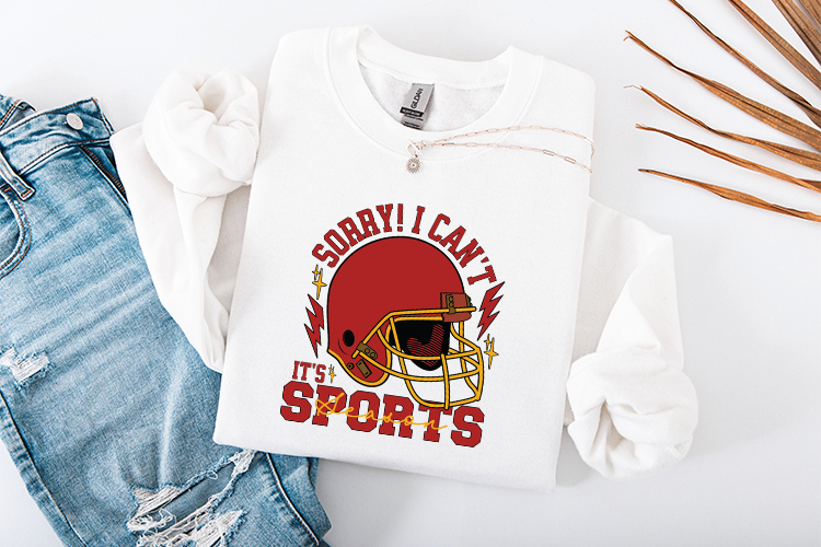 Sorry I Cant Its Sports Season SVG - Retro Football PNG