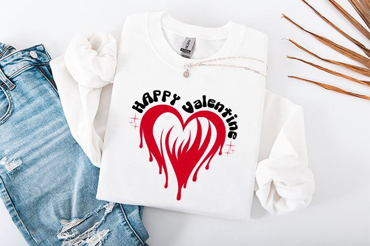 Retro Valentine SVG Bundle - Groovy Dripping Heart Designs