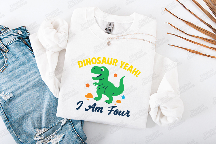 Birthday Dinosaur Svg Image 21