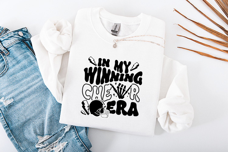 In My Winning Cheer Era SVG - Retro Football Skeleton Hand