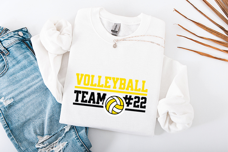 Volleyball Team #22 SVG - Sports Jersey & T-Shirt Design
