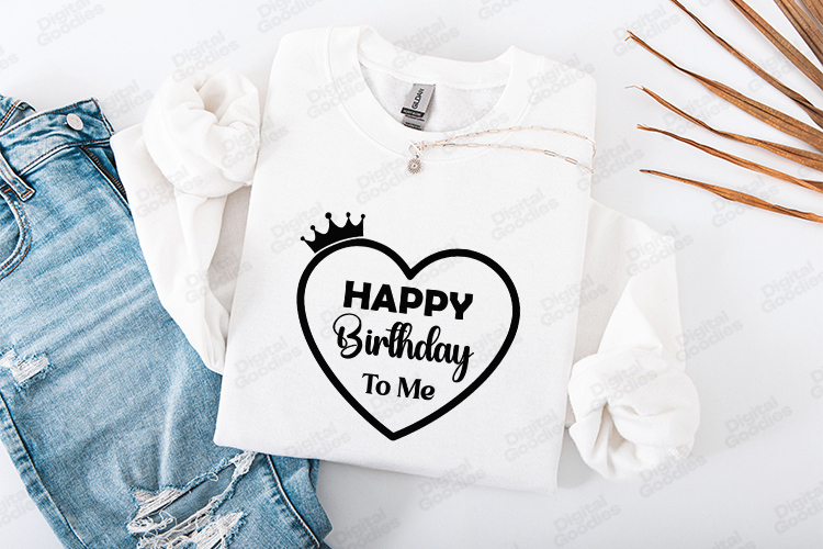 Happy Birthday To Me shirt Design Script Typography Art