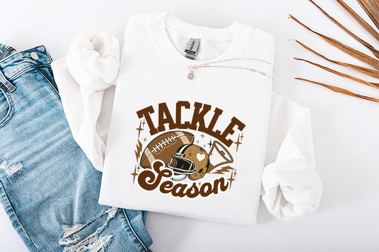 Tackle Season SVG - Retro Football Helmet   Megaphone Design
