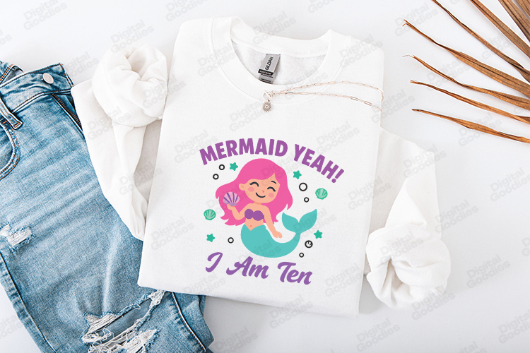 Mermaid Birthday SVG