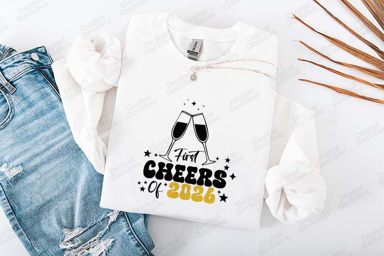First Cheers Of 2026 New Year SVG Shirt Design