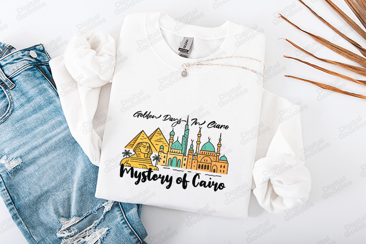 Cairo Egypt SVG - Colorful Sphinx Pyramids Travel Cut File
