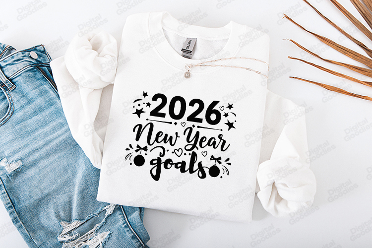 New Year Goals 2026 SVG Shirt Design
