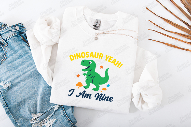 Birthday Dinosaur Svg Image 16