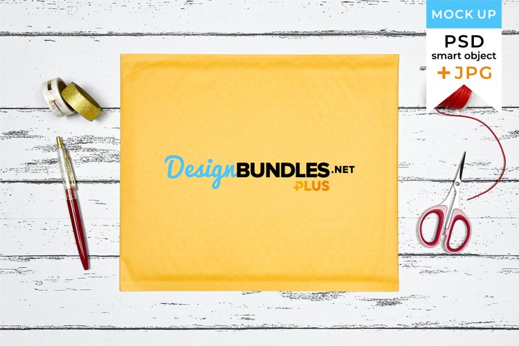 Packaging mockup | Envelope mockup | Bubble mailer mockup example image 1