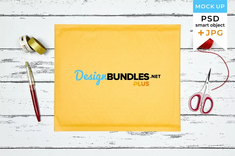 Packaging mockup | Envelope mockup | Bubble mailer mockup