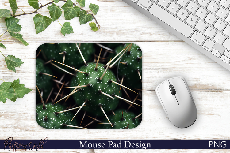 Floral Mouse Pad Design | Cacti| close up