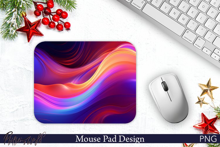 Mouse Pad Sublimation Design | Pink and Blue