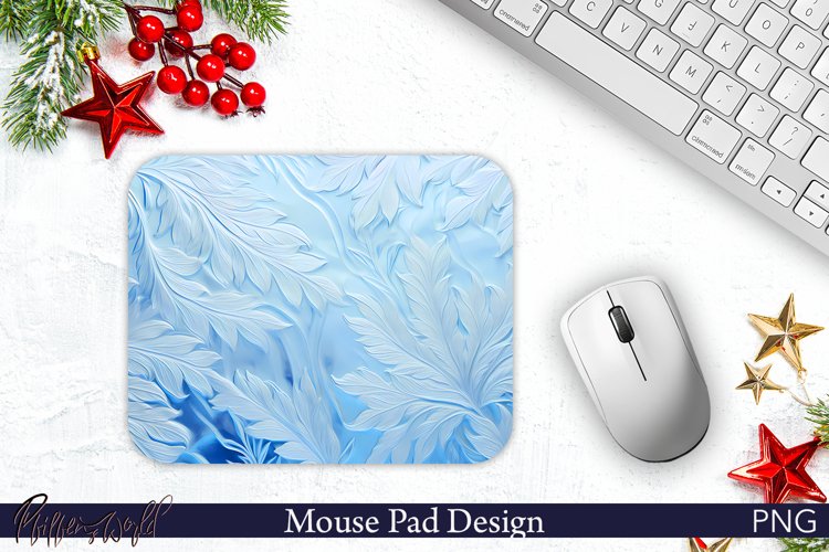 Christmas Mouse Pad | Winter Design | Window Snowy Print