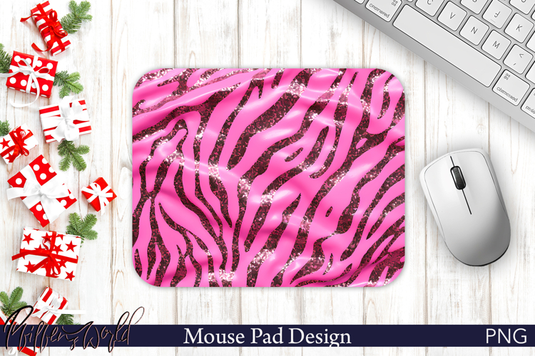 Mouse Pad Sublimation Design | Zebra Print | Sparkling