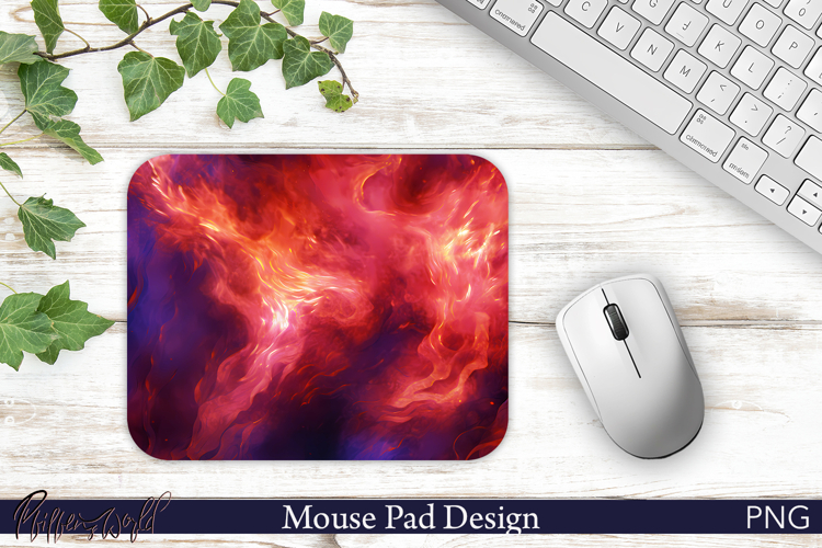 Inferno Wings Abstract Mouse Pad Design