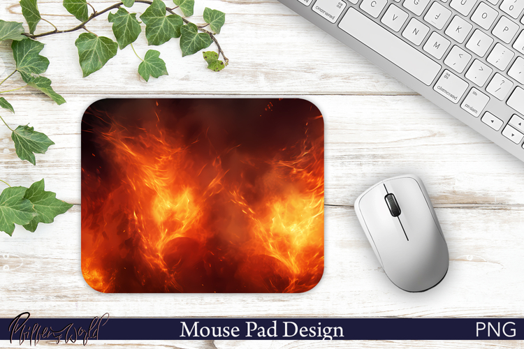 Scarlet Firewave Gaming Mouse Pad Design