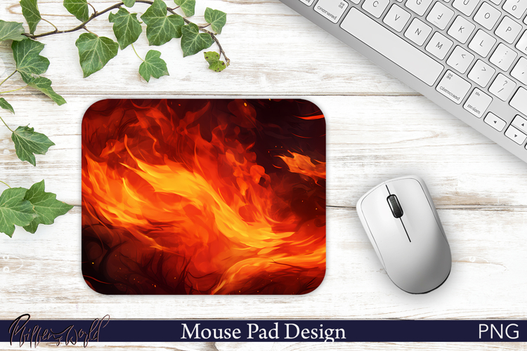Burning Horizon Abstract Art Mouse Pad Design