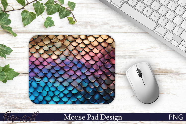 Mystic Reptile Scale Gradient Mouse Pad Design