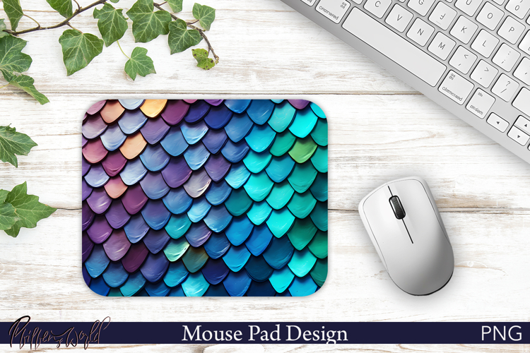 Ocean Jewel Scale Mouse Pad Design