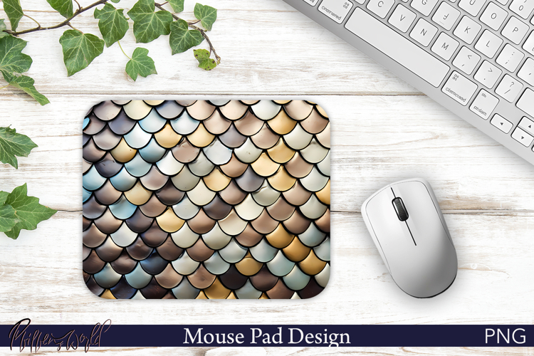 Fantasy Armor Scale Mouse Pad Design