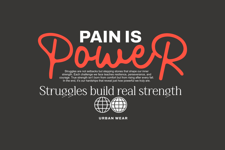Pain is Power Urban Typography T-shirt Design