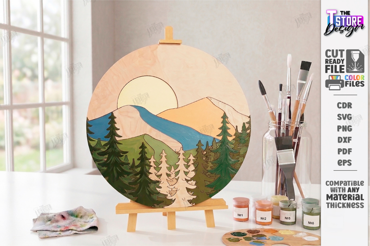 Paint by Numbers Laser Cut | Paintable Wood Art | Painting