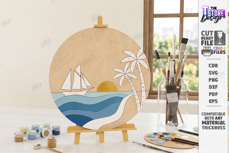 Paint by Numbers Laser Cut | Paintable Wood Art | Painting