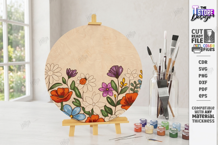 Paint by Numbers Laser Cut | Paintable Wood Art | Painting
