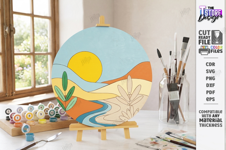 Paint by Numbers Laser Cut | Paintable Wood Art | Painting