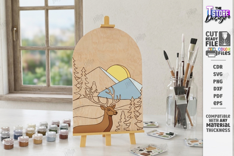 Paint by Numbers Laser Cut | Paintable Wood Art | Painting